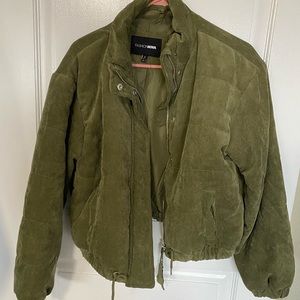 Fashion Nova green puffer jacket